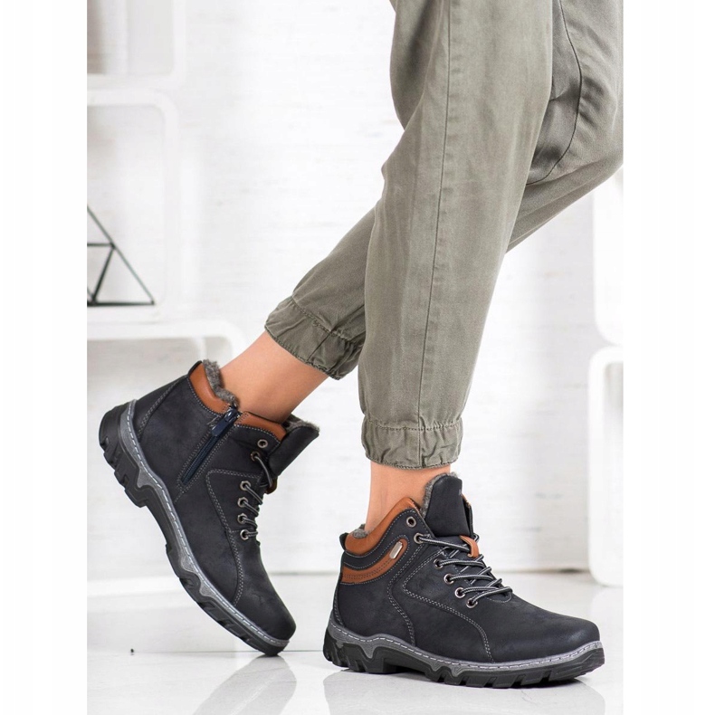 Teplé boty MCKEYLOR námořnická modrá 2