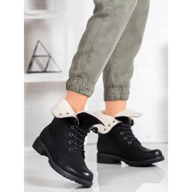 SHELOVET Turistické boty se zatahovací stopkou černá 1