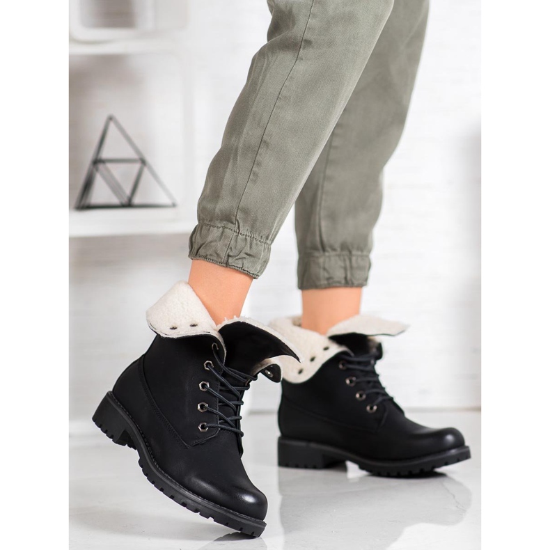 SHELOVET Turistické boty se zatahovací stopkou černá 1