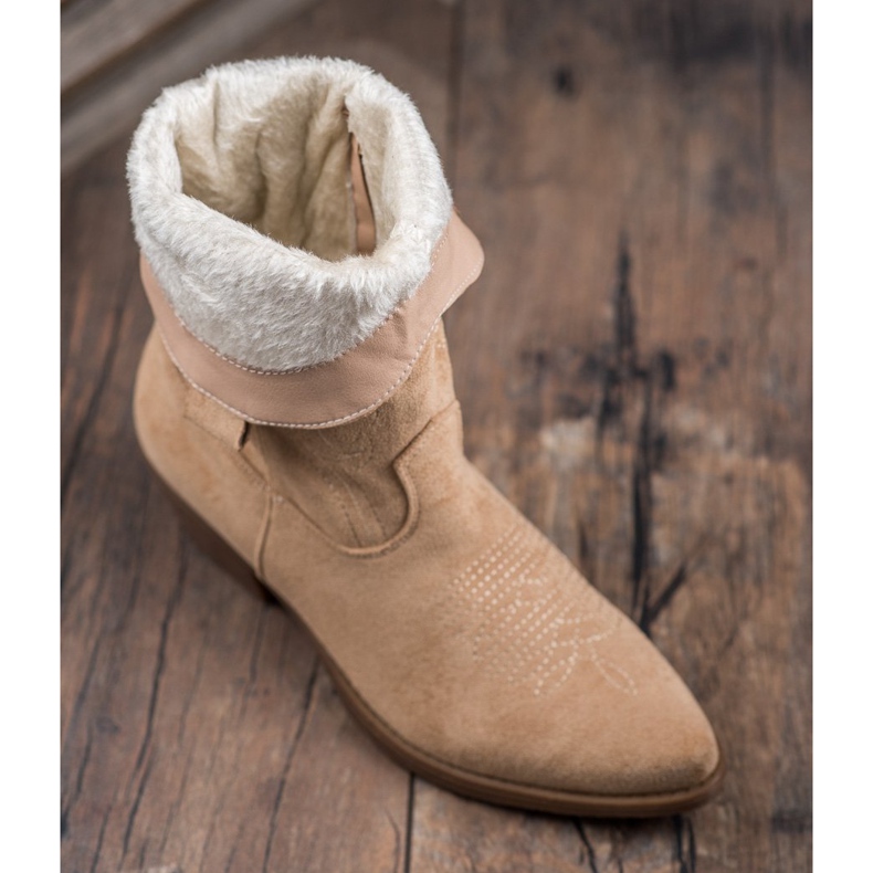 Seastar Nazouvací kovbojské boty se vzorem hnědý 1