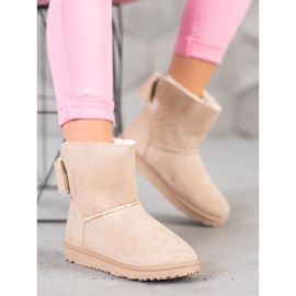 SHELOVET Béžová Mukluki S Mašlí béžový 2