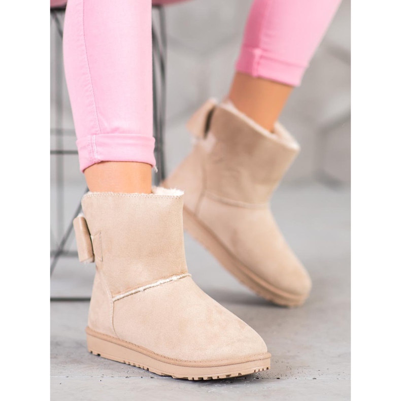 SHELOVET Béžová Mukluki S Mašlí béžový 2