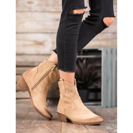 Seastar Teplé kovbojské boty na vysokých podpatcích hnědý 1