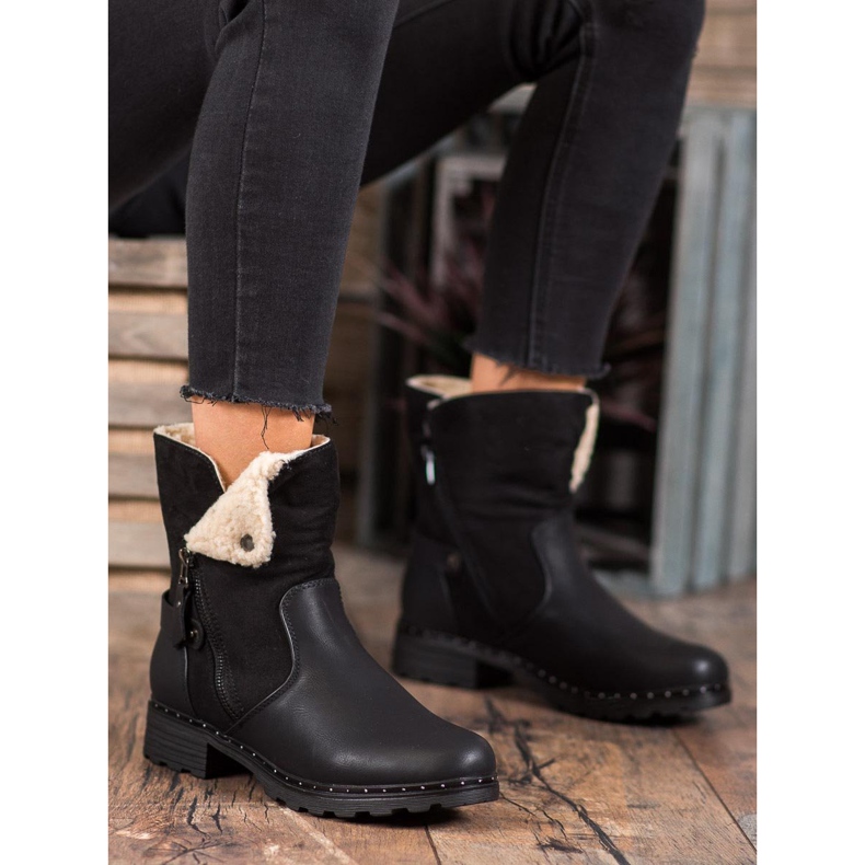 SHELOVET Pracovníci s srolovací botou černá 2