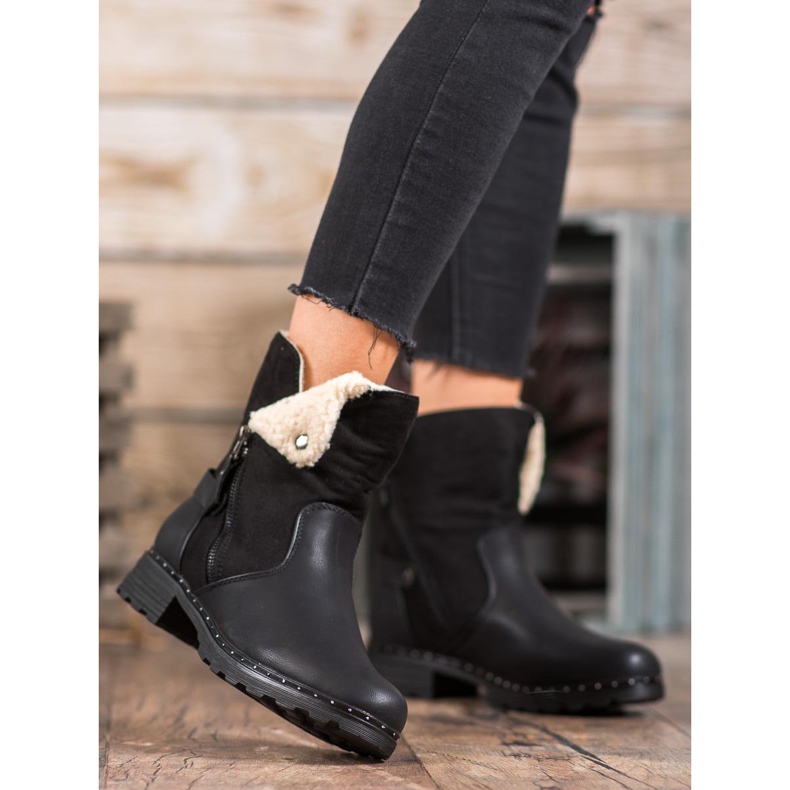 SHELOVET Pracovníci s srolovací botou černá 1