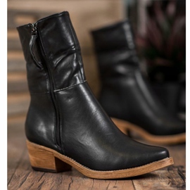 Kylie Kovbojské boty s vyhrnutým svrškem černá 1 Kylie Kovbojské boty s vyhrnutým svrškem černá 1