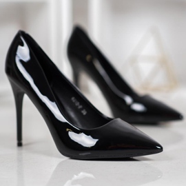 SHELOVET Lakovaná čerpadla černý 1