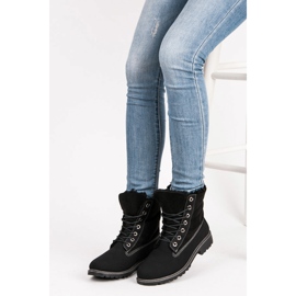 Stylové lapače s ovčí kůží černý 2