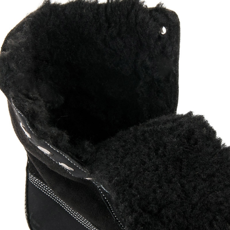 Stylové lapače s ovčí kůží černý 1