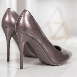 SHELOVET Lakovaná čerpadla šedá 1