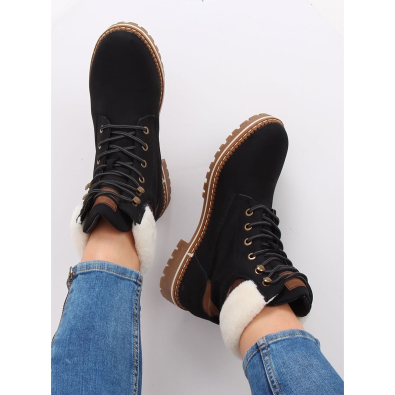 Černé kozačky 185-PA černé černý 2