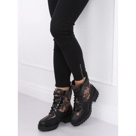 Boty na vysoké podrážce NS067 Camouflage černý 1