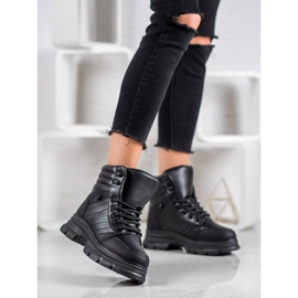 Yes Mile Černé tenisky na platformě černá 1