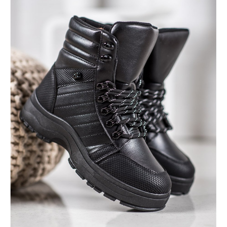 Yes Mile Černé tenisky na platformě černá 2