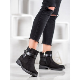 SHELOVET Pracovníci ze semiše se sponou černá 2