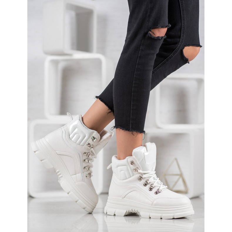 SHELOVET Teplé tenisky bílý 1