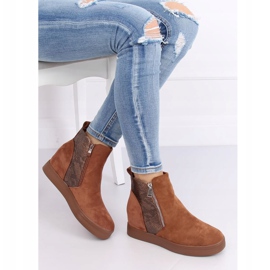 Boty na skrytém klínovém velbloudu RQ235 Camel hnědý 1