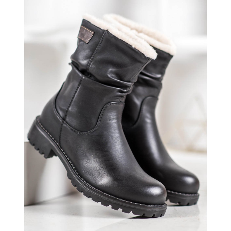 SHELOVET Pracovníci s srolovací botou černá 2