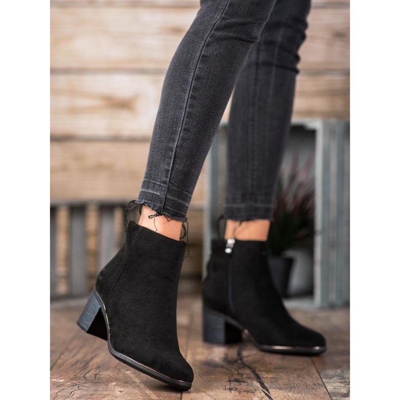 Super Me Teplé boty na vysokých podpatcích černá 2