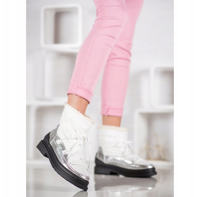 Textilní sněhové boty VICES bílý 2