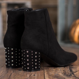 Nio Nio Klasické kozačky s tryskami černý 1