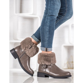 SHELOVET Pracovníci s kožešinou hnědý 2