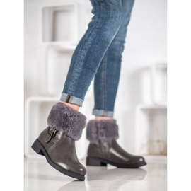 SHELOVET Pracovníci s kožešinou šedá 2