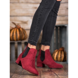 Ideal Shoes Chelsea boty s třpytkami červený 1