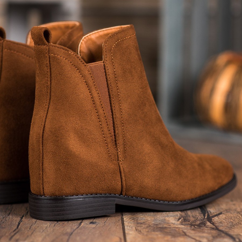 SHELOVET Pohodlné kovbojské boty hnědý 1