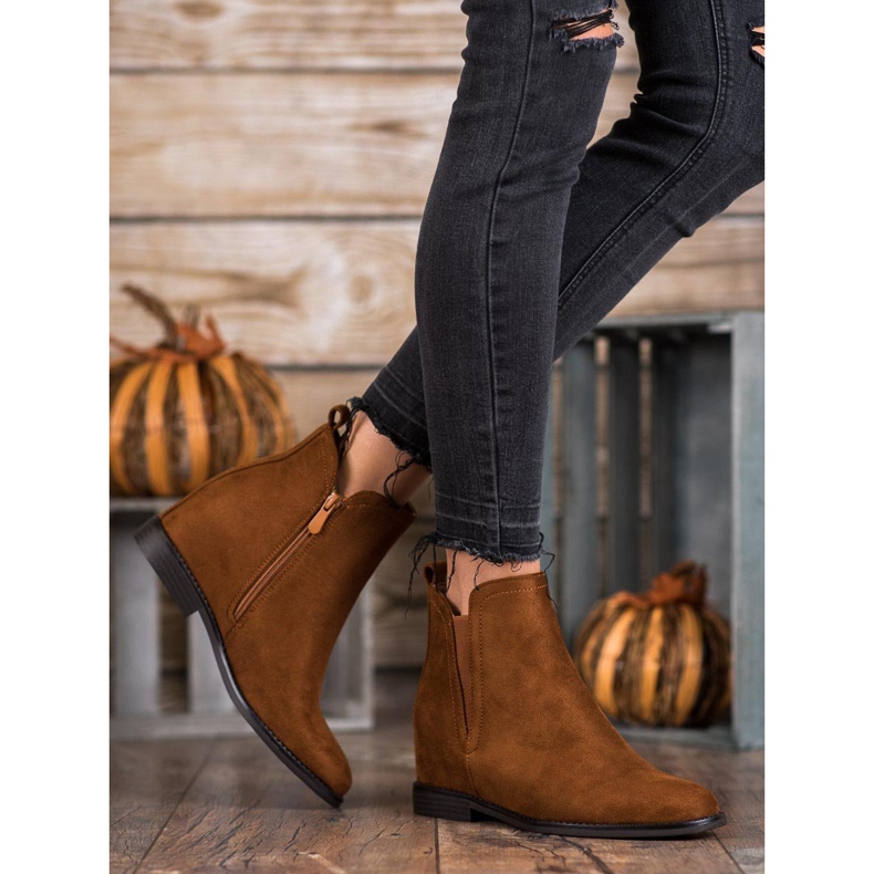 SHELOVET Pohodlné kovbojské boty hnědý 2