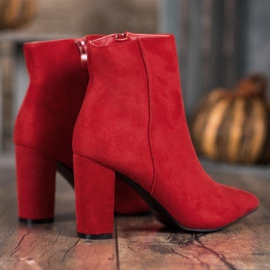 Super Me Sexy kozačky na vysokém podpatku červené 1 Super Me Sexy kozačky na vysokém podpatku červené 1