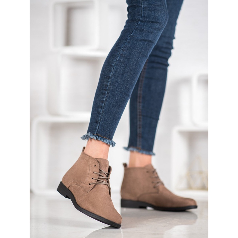 Goodin Pohodlné semišové boty hnědý 2