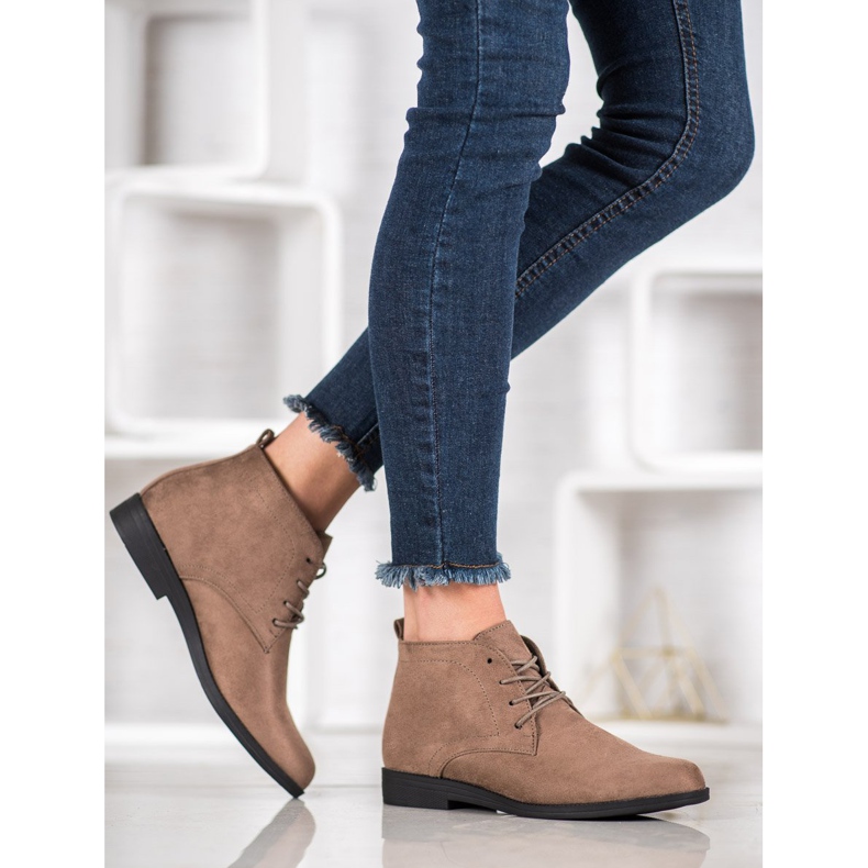 Goodin Pohodlné semišové boty hnědý 1