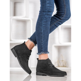 Goodin Pohodlné semišové boty černý 2