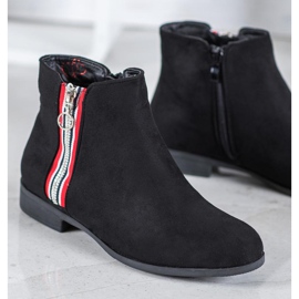 SHELOVET Teplé boty se zipem černý 1