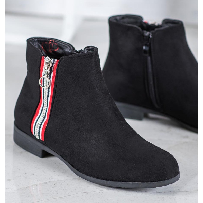 SHELOVET Teplé boty se zipem černá 1