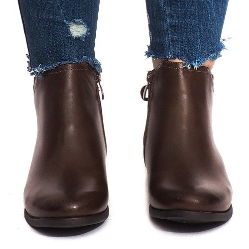 Teplé boty J606 Camel hnědý 1