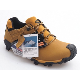 Trekové boty Kožené Nat HLD923 Camel vícebarevný žluť 2