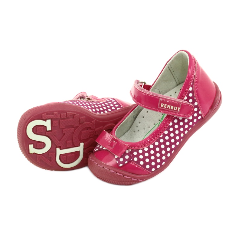 Dívčí baleríny Ren But 1405 růžové růžový bílý 5 Dívčí baleríny Ren But 1405 růžové růžový bílý 5