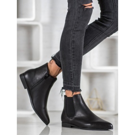 Marquiz Black Booties In Spitz černá 1