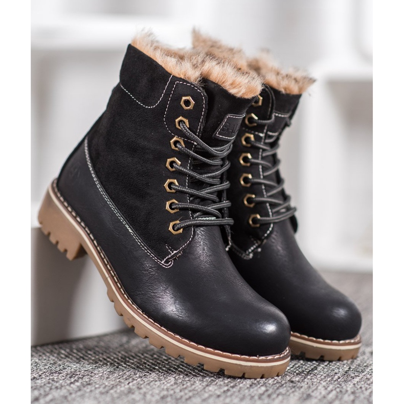 SHELOVET Přiléhavé černé lapače černá 2