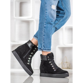 Bestelle Módní klínové boty černá 1