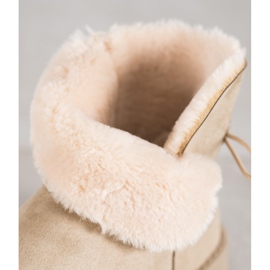 SHELOVET Mukluki S Květinou hnědý 2