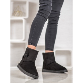 SHELOVET Mukluki S Květinou černá 2