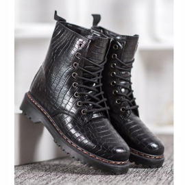 SHELOVET Černí dělníci s eko kůží černá 2