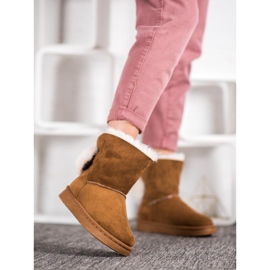 Bella Paris Sněhule s bambulkami hnědý 1