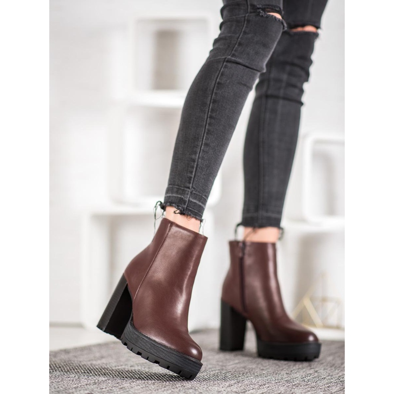 Small Swan Hnědé Boty Na Platformě hnědý 2