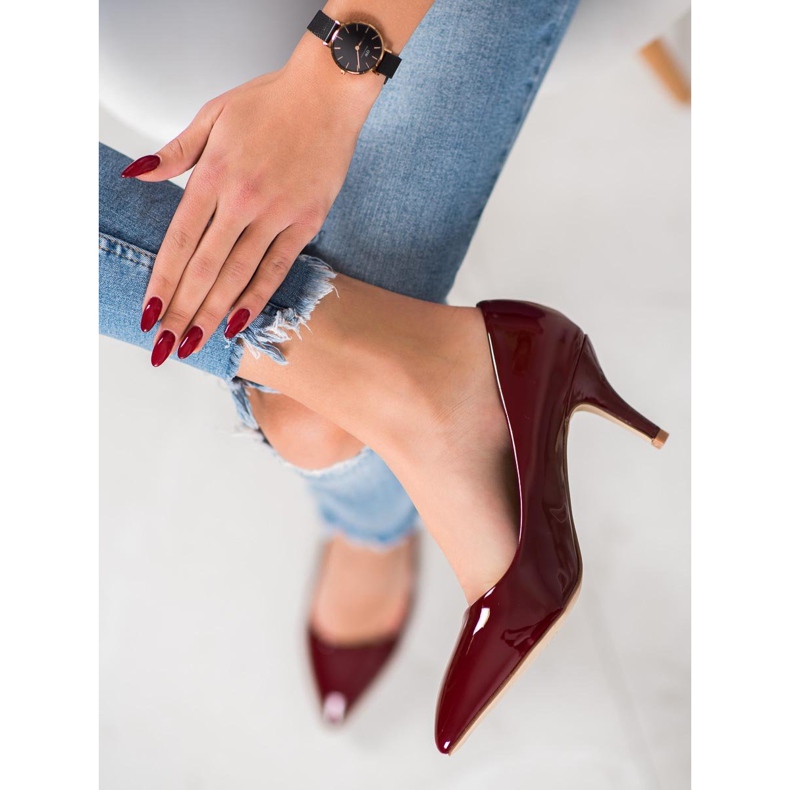 Small Swan Pohodlné lakované lodičky červené 1