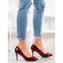 Comer Kaštanové lakované podpatky červený vícebarevný žluť 1
