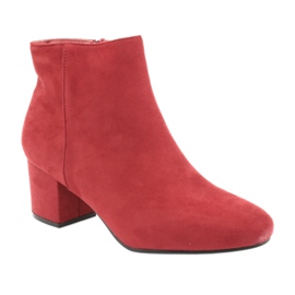 Červené boty na nízkém podpatku YQ216P Red červený 3